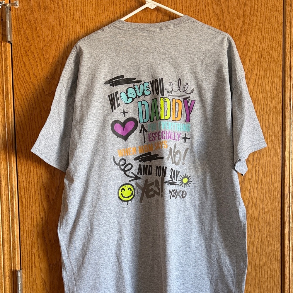 Funny Dad Graphic Tee | We Love You Daddy | Grey T Shirt | Fathers Day